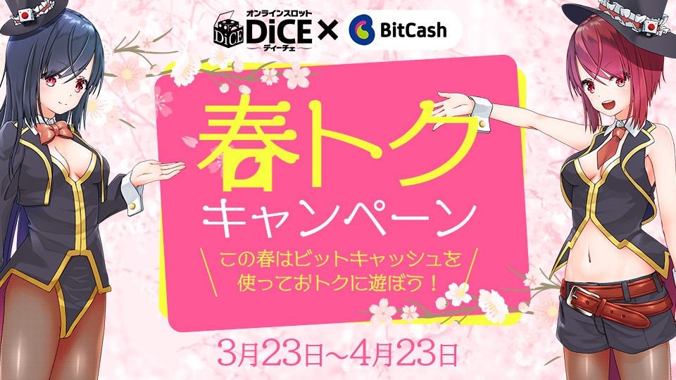 DiCE×ビットキャッシュ 春トクキャンペーン DiCE×ビットキャッシュ 春トクキャンペーン